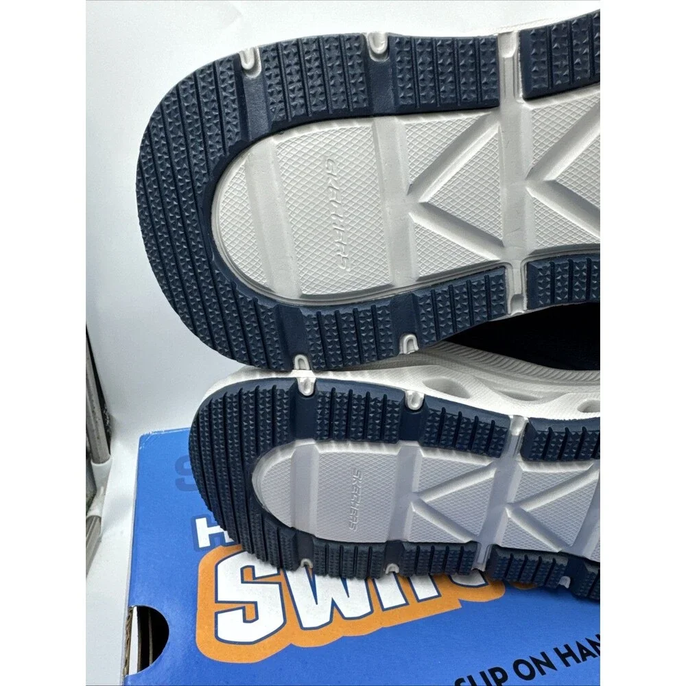 Skechers Men's Hands Free Swift Fit Slip On Memory Foam Shoes - Size 8 Navy